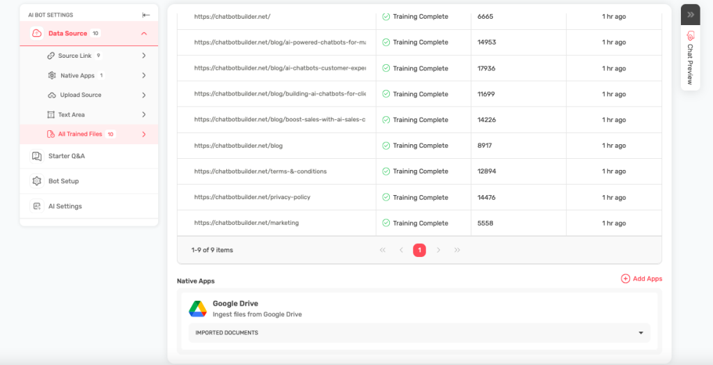 ChatbotBuilder bot builder interface