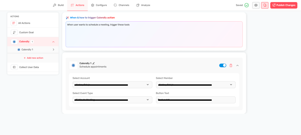 ChatbotBuilder customer support chat configuration