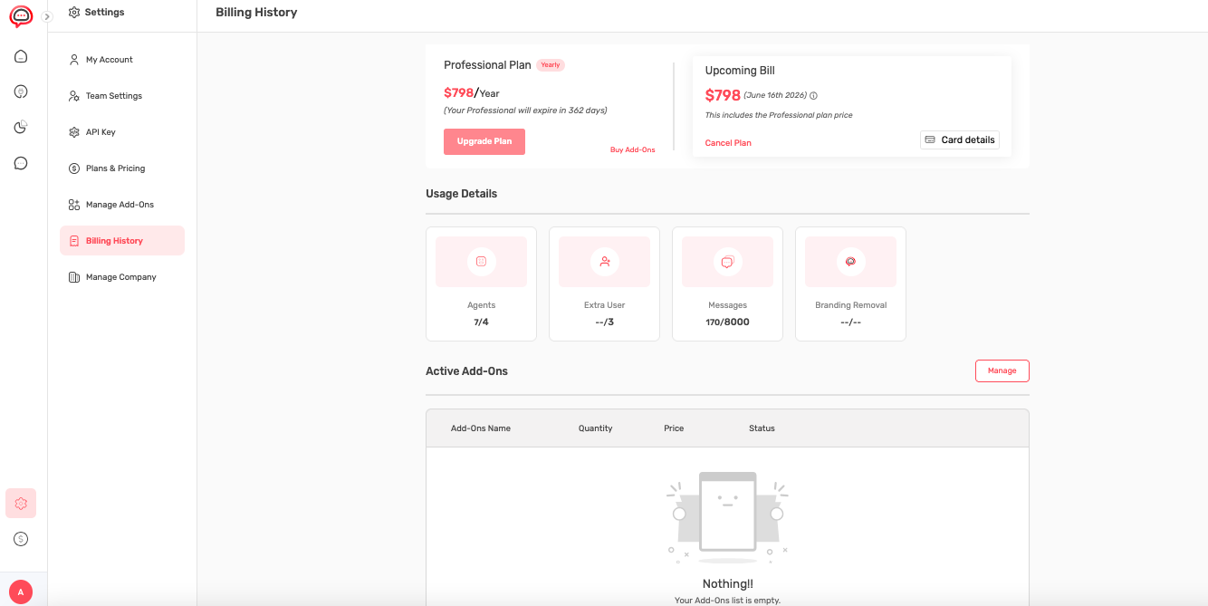 AI chatbot response management dashboard